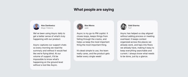 Async Testimonials Preview