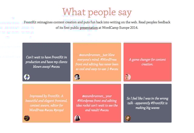 FrontKit Testimonials Preview