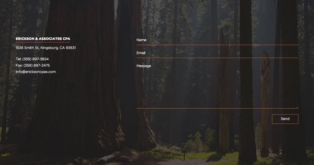 Erickson & Associates Contact Form Preview