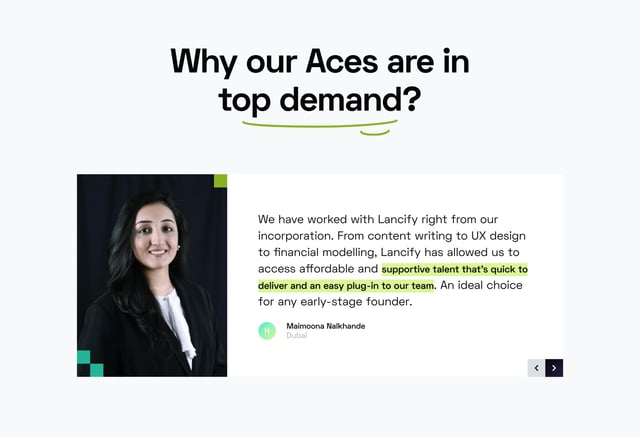 Lancify Testimonial Slider Preview