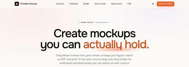 Printable Mockups Header Navigation Preview