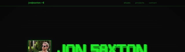 Jon Saxton Header Navigation Preview