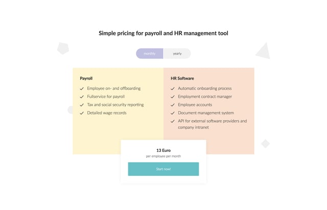Taxmaro Personal Pricing Table Preview