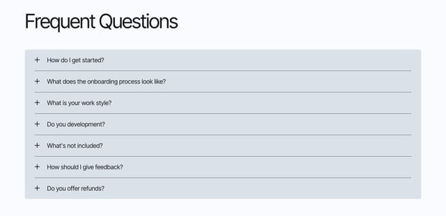 Evan Place FAQ Accordion Preview