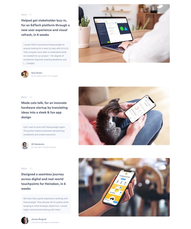 Heavyweight Testimonials Preview