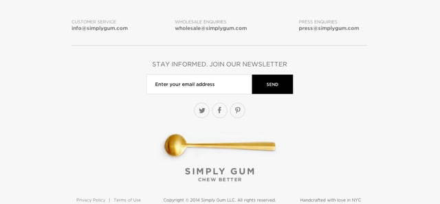 Simply Gum Big Footer Preview