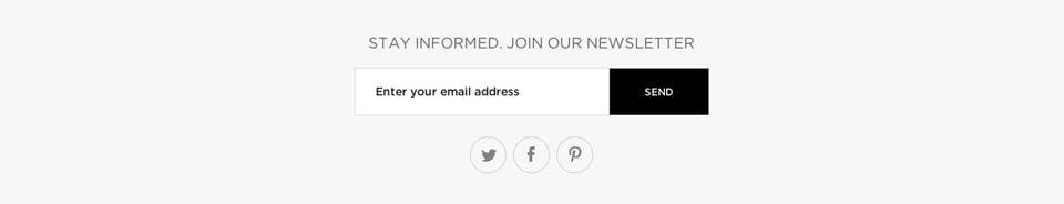 Newsletter section on Simply Gum section design