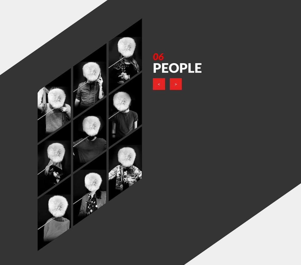 Team section on Parabellum Studio section design