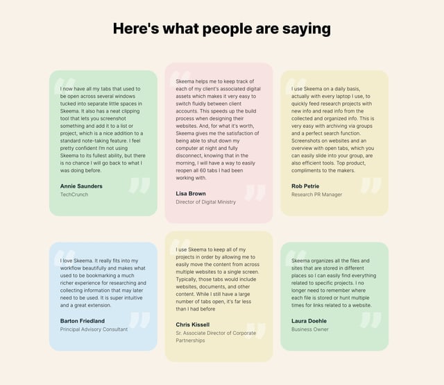 Skeema Testimonials Preview