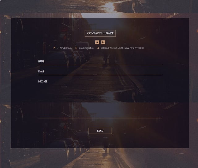 Hilgart Contact Form Preview