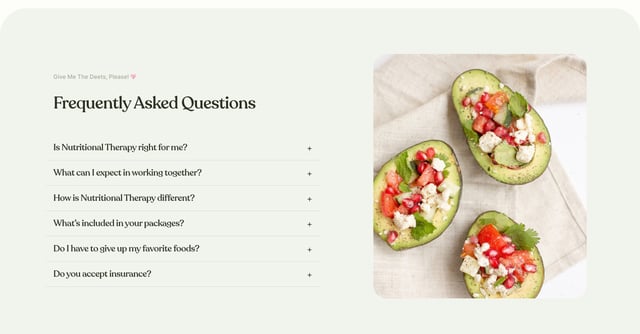 Wholehearted FAQ Accordion Preview