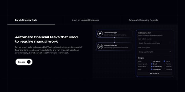 Vault AI Feature Carousel Preview
