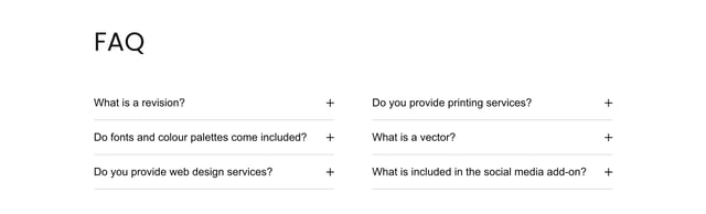 Lustre Studio FAQ Accordion Preview
