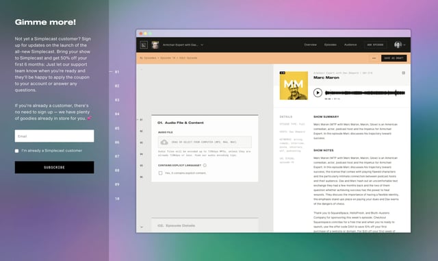Simplecast 2.0 Lead Capture Preview
