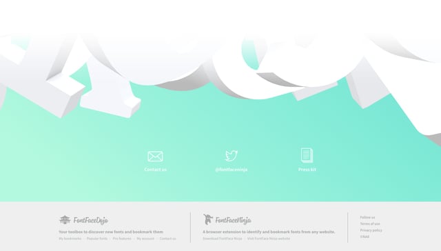 FontFace Dojo Big Footer Preview