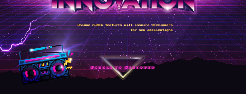 Scroll Hint section on We are the Innovation section design