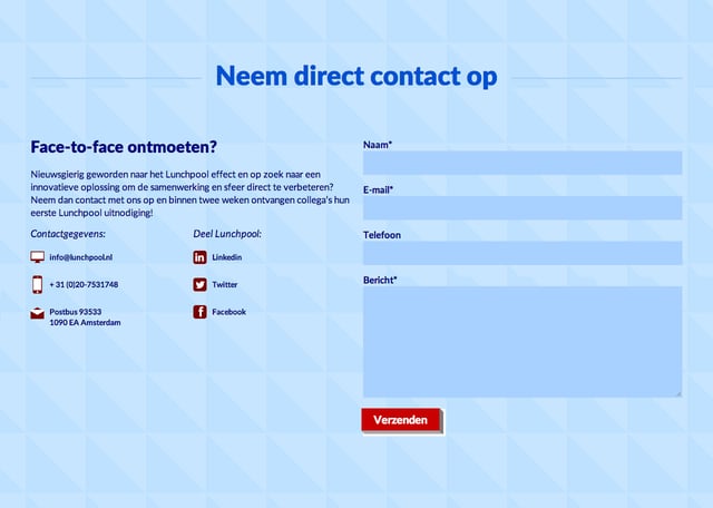 Lunchpool Contact Form Preview