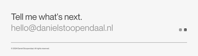 Daniel Stoopendaal Big Footer Preview