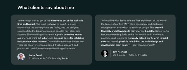 Sanne Wijbenga Testimonials Preview