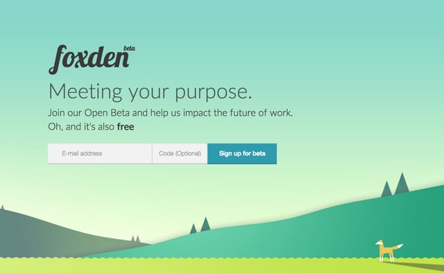 FoxDen Waitlist or Beta Sign Up Section