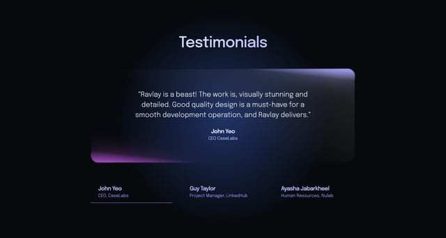 Ravlay Testimonial Slider Preview