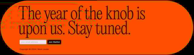 KNOB Waitlist or Beta Sign Up Preview