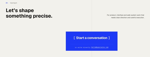 Specia1ne Contact Form Preview