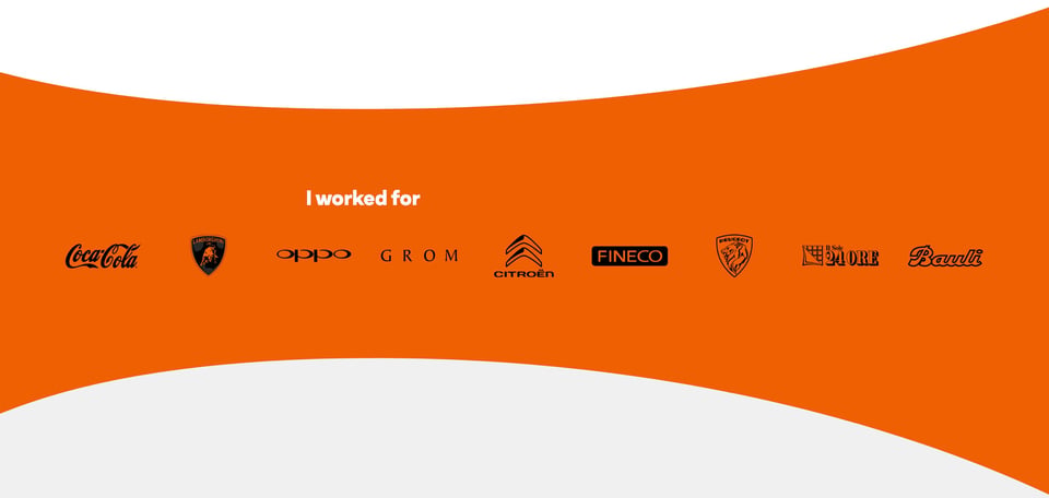 Client Logo Row section on Emanuele Saladino section design