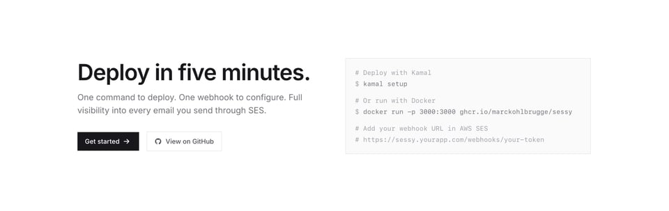 Call-To-Action Footer section on Sessy section design