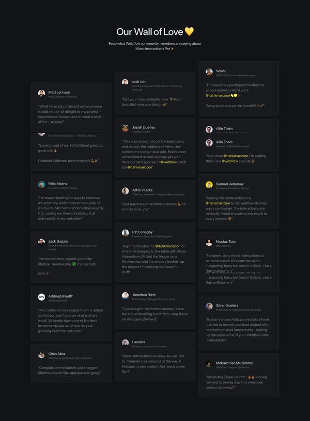Micro-Interactions Testimonials Preview
