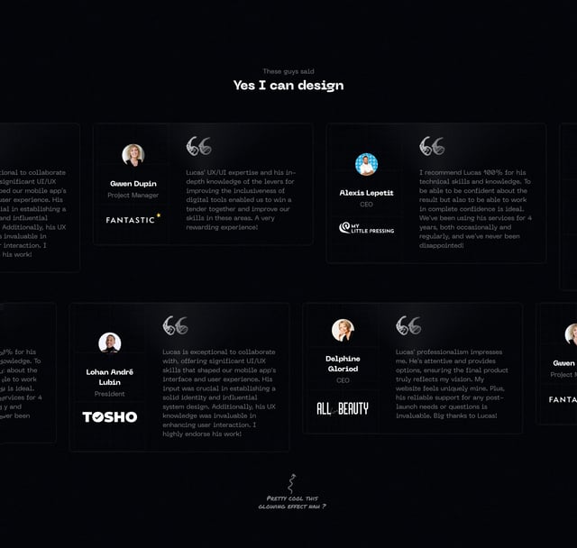 Lucas Leroux Testimonials Preview