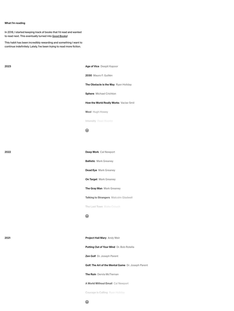 Timeline section on Jordan Hughes section design