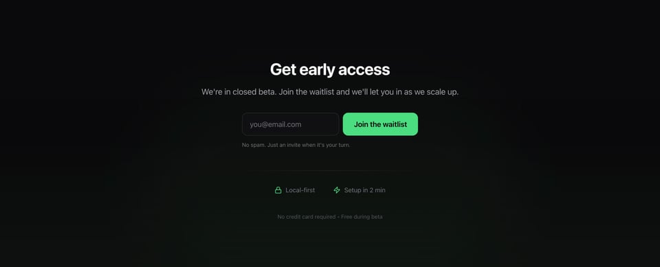 Call-To-Action Footer section on Beanstalk section design