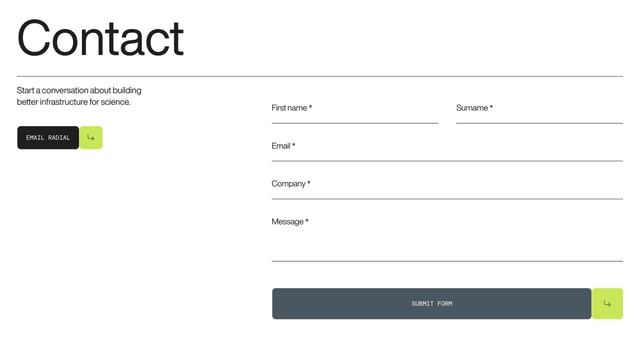 Radial Contact Form Preview