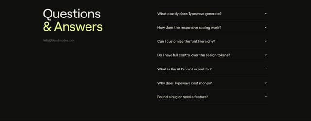 FAQ Accordion section