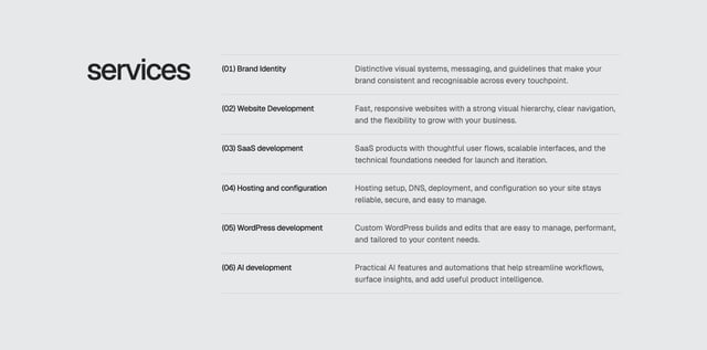 Flex Digital Services List Preview