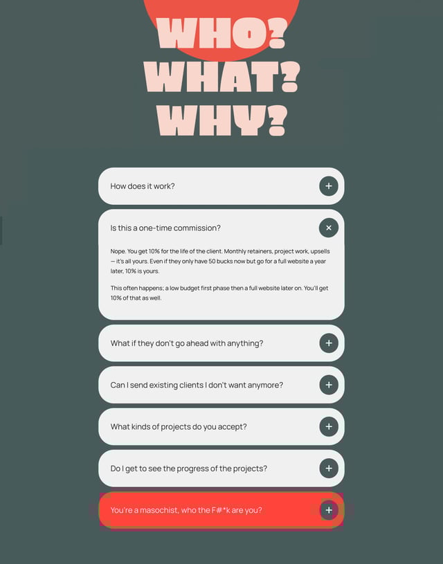 Red Flags for Cash FAQ Accordion Preview