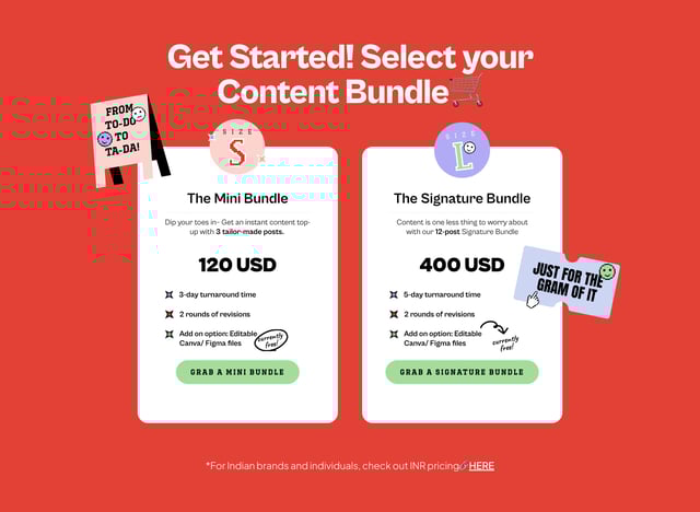 Content On Demand Pricing Table Preview