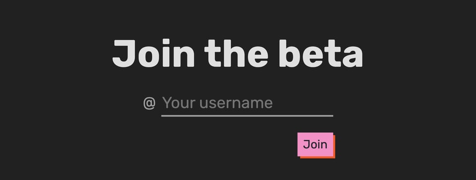 Call-To-Action Footer section on Racket Beta section design
