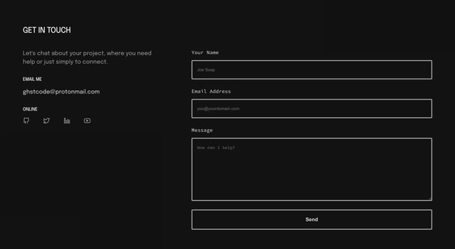 ghstcode Contact Form Preview
