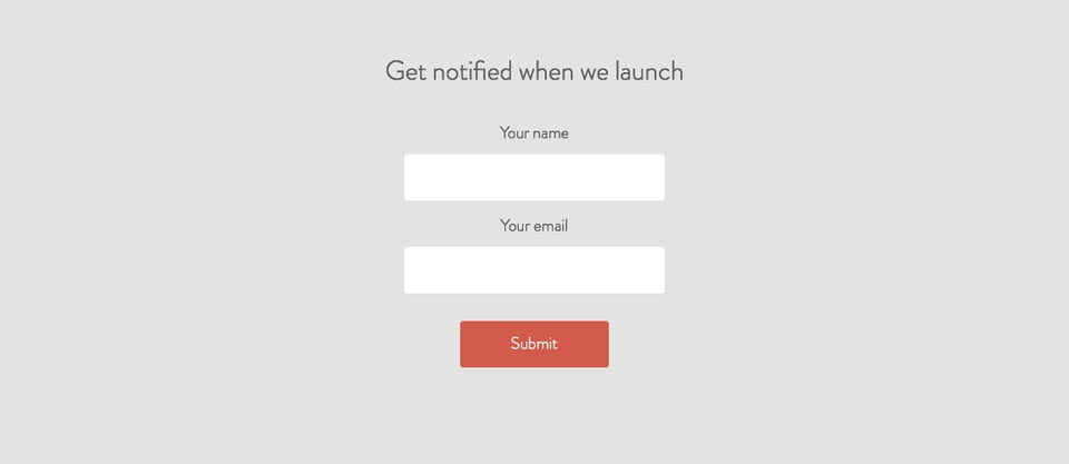 Waitlist or Beta Sign Up section on FineThem.es section design