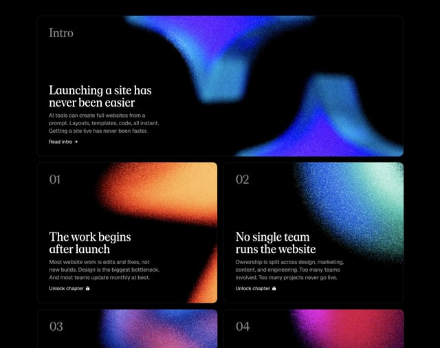 Framer: State of Sites 2026 Bento Grid - Features Section