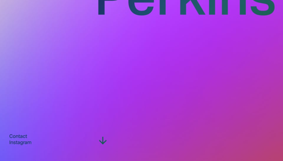 Scroll Hint section on Megan Perkins section design