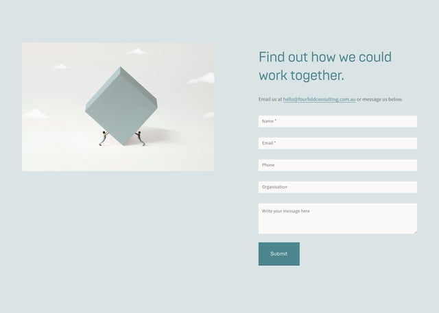 FourFold Consulting Contact Form Preview