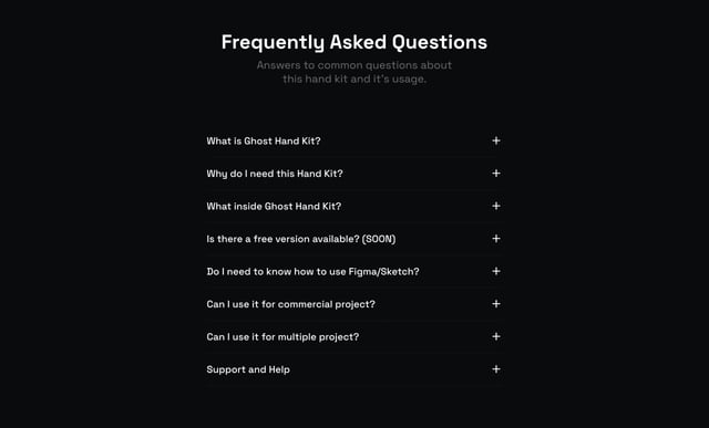 handkit.design FAQ Accordion Preview