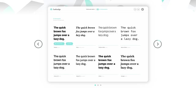 FontFace Dojo Screenshots Section