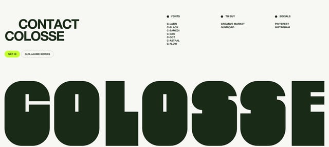 Colosse Foundry Footer Preview