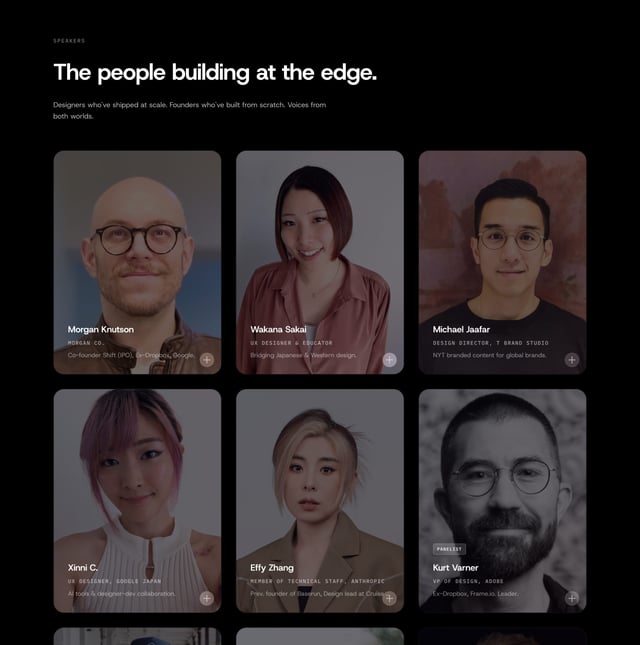 Tokyo Design Forum 2026 Speaker List Preview