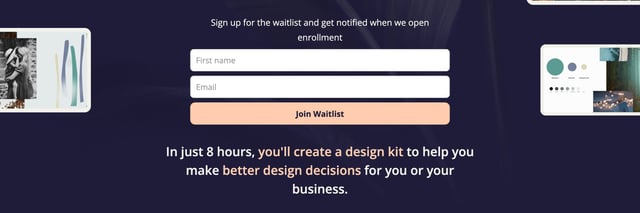 Approachable Design Waitlist or Beta Sign Up Section