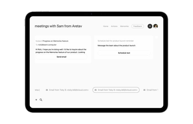 Beem Screenshots Section